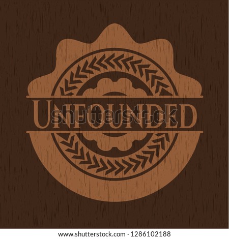 Unfounded wooden emblem