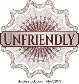 Unfriendly abstract linear rosette