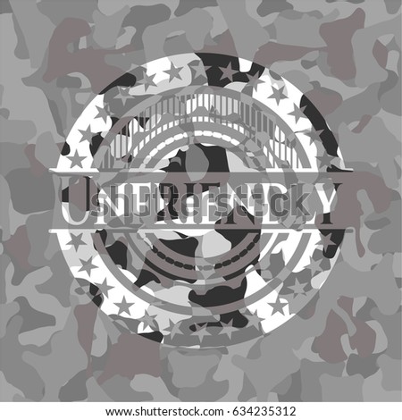 Unfriendly grey camo emblem