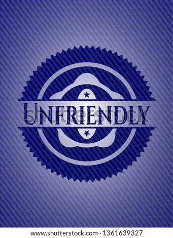 Unfriendly with jean texture