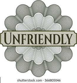 Unfriendly money style rosette
