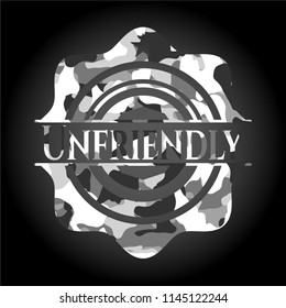 Unfriendly on grey camo pattern