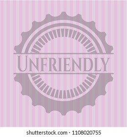 Unfriendly pink emblem