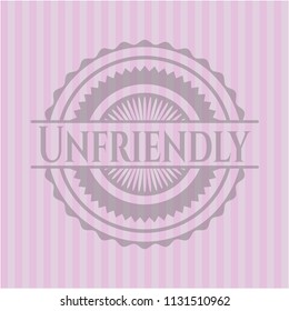 Unfriendly realistic pink emblem