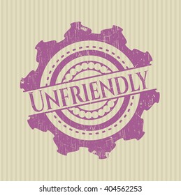 Unfriendly rubber grunge texture stamp