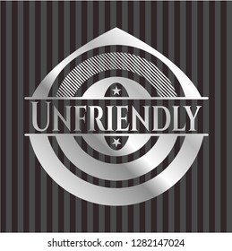 Unfriendly silver badge or emblem