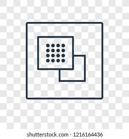 Ungroup concept vector linear icon isolated on transparent background, Ungroup concept transparency concept in outline style