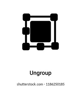 Ungroup icon vector isolated on white background, logo concept of Ungroup sign on transparent background, filled black symbol