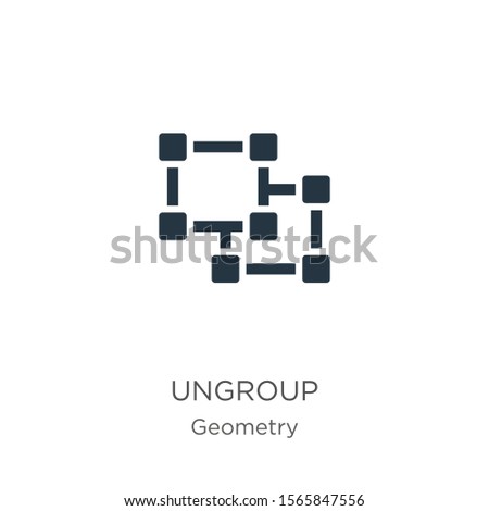 Ungroup icon vector. Trendy flat ungroup icon from geometry collection isolated on white background. Vector illustration can be used for web and mobile graphic design, logo, eps10