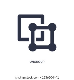 ungroup isolated icon. Simple element illustration from geometry concept. ungroup editable logo symbol design on white background. Can be use for web and mobile.