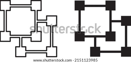 Ungroup objects icon vector illustration on white background..eps
