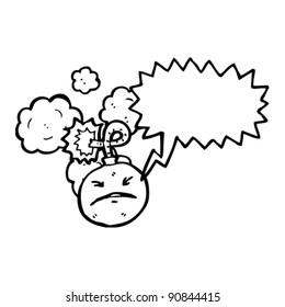 unhappy bomb cartoon