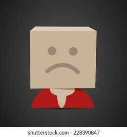 unhappy box face