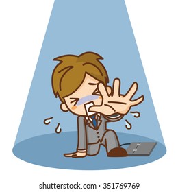 Unhappy businessman