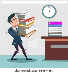 583 Man carrying paper documents stack Images, Stock Photos & Vectors ...