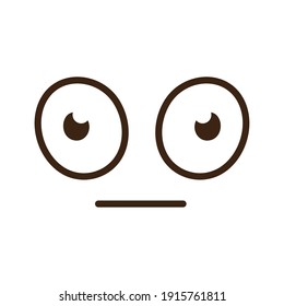 unhappy cartoon face emoticon icon vector illustration design
