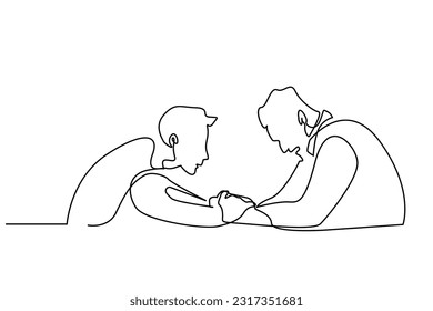 descontento llorando apoyo humano ayudando a dos personas a alinear arte