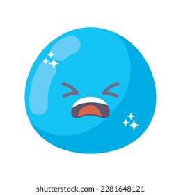 unhappy emoji kawaii icon isolated