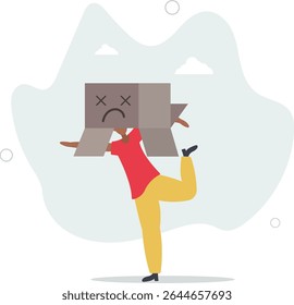Unhappy employee or unsatisfied customer, depressed from overworked or business failure, anxiety or stressed from work.character for design.