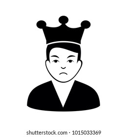 Unhappy Ethereum Lord vector icon. Vector illustration style is a flat iconic ethereum lord symbol with gray, black, blue, red, green color variants. Face has unhappy sentiment.
