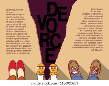 Unhappy family parents divorce couple child problem earth opened