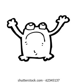 unhappy frog cartoon
