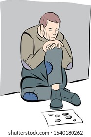 Unhappy man is beggar poor