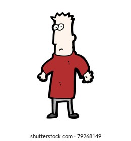 unhappy man cartoon
