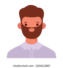 unhappy man design over white