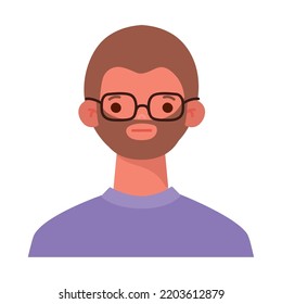 unhappy man illustration over white