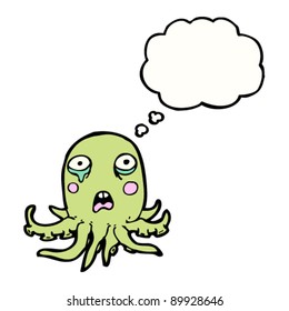 unhappy octopus cartoon