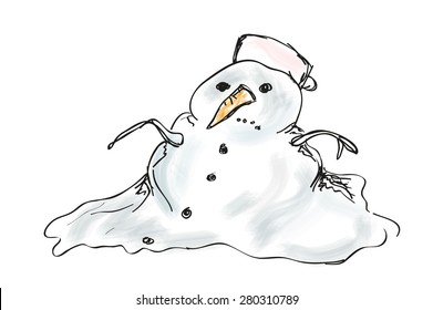 Snowman Melt Images Stock Photos Vectors Shutterstock