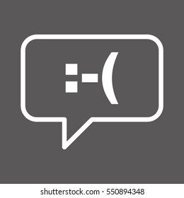 unhappy speech bubbles.