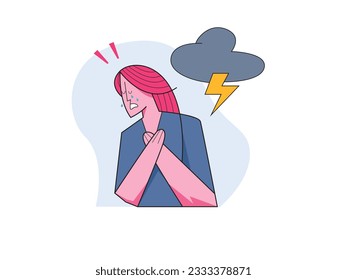 Unhappy stressed woman.  crying female suffer from violence