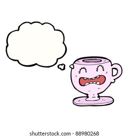 caricatura infeliz sobre el té