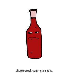 unhappy wine bottle