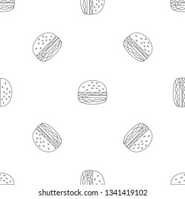 Unhealthy burger pattern seamless vector repeat geometric for any web design