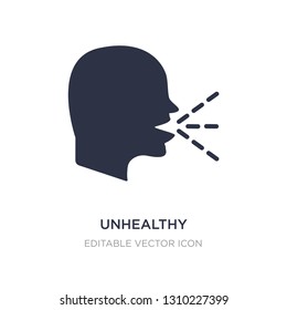 unhealthy medical condition icon on white background. Simple element illustration from Medical concept. unhealthy medical condition icon symbol design.