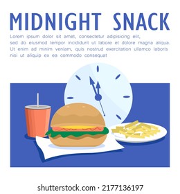 Unhealthy Midnight Snacks. Eating fast food late at night can result in obesity. Bedtime hunger is a problem for people who are trying to lose weight and diet.