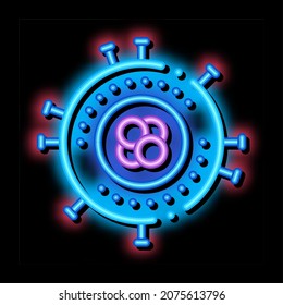 Vector de signos de neón de elemento patógeno no saludable. Icono brillante ilustración de símbolo transparente