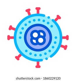 Unhealthy Pathogen Element Vector Thin Line Icon. Pathogen Bacteria And Virus Germ Linear Pictogram. Chemical Medical Microbe Type Infection Microorganism Contour Illustration
