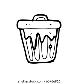 unhygienic garbage can cartoon