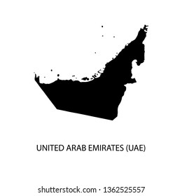 Uni Arab Emirates Uae Map Illustration Stock Vector (Royalty Free ...