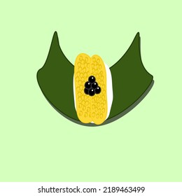 Uni rice with seaweed illustration vector