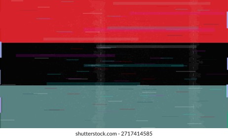 VECTOR Video de bandera de falla UNIA-AC, distorsión dividida RGB, ilustración de marco abstracto digital