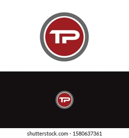 Unic Letter T and P with circle for logo design inspiration - Vector
