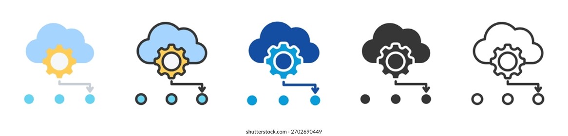 unicast icon set multi style various collection