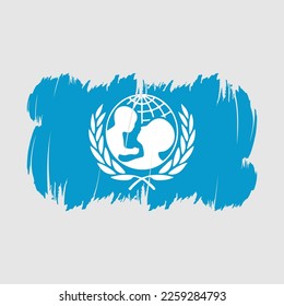 Unicef Flag Brush Strokes Vector