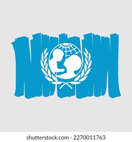 Unicef Flag Brush Vector Design