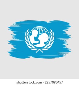 Unicef Flag Brush Vector Illustration